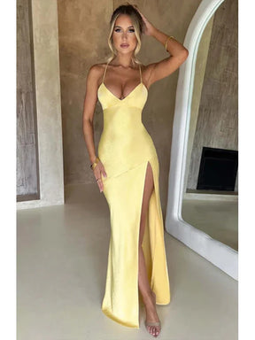 Vestido Longo Satin Desire