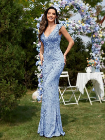 Vestido Longo Sereia de Lantejoulas Luxo