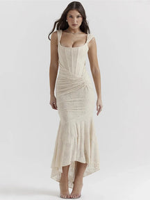 Vestido Midi Luar de Paetês