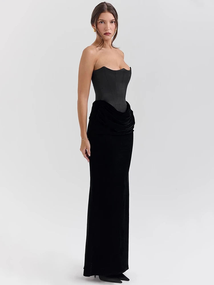 Vestido Preto Longo Eclipse Sensual