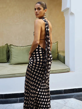 Vestido Preto Maxi Noite em Poá