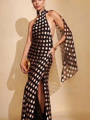 Vestido Preto Maxi Noite em Poá