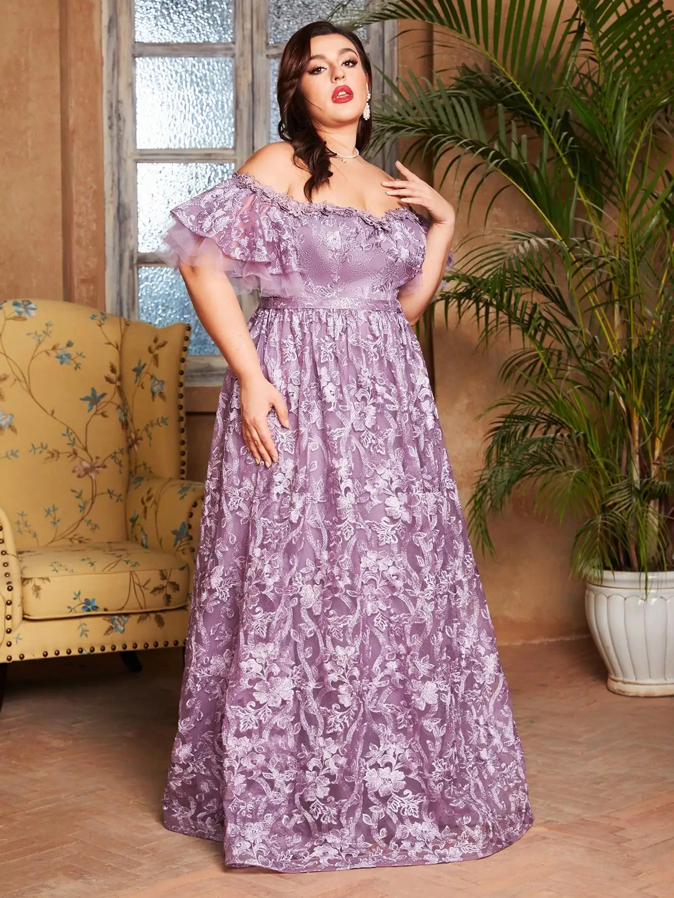 Vestido Roxo Longo Mabiele