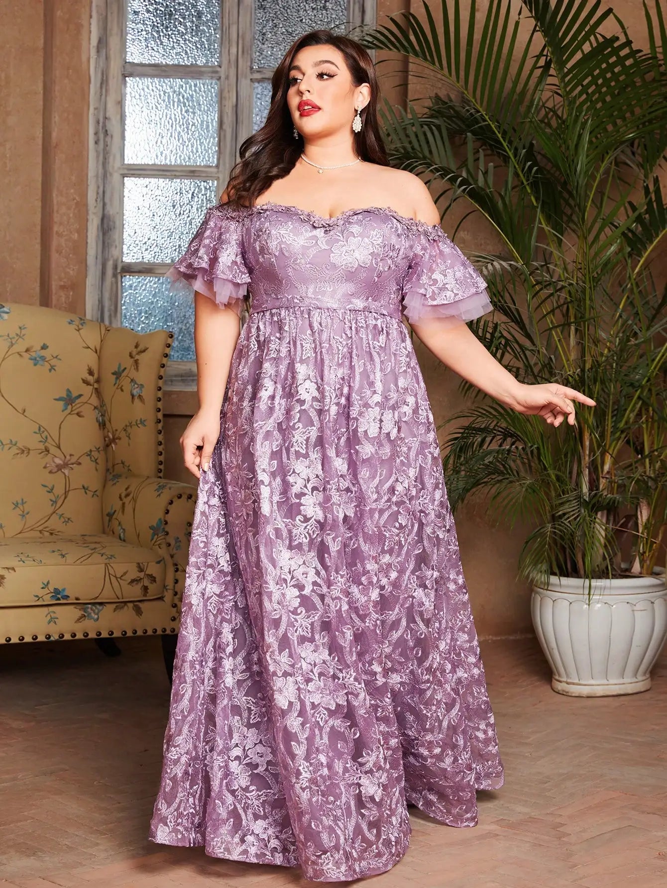 Vestido Roxo Longo Mabiele