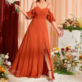Vestido Terracota Longo Isabelle