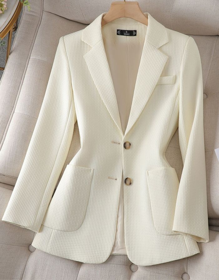 Blazer Bege Feminino Regular Standard