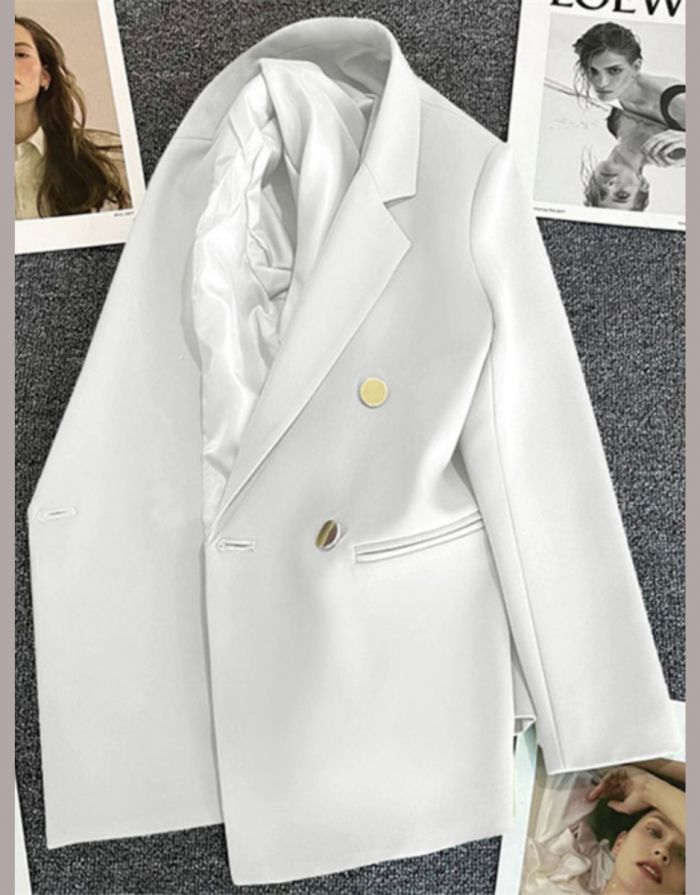 Blazer Branco Feminino Casual Gisa