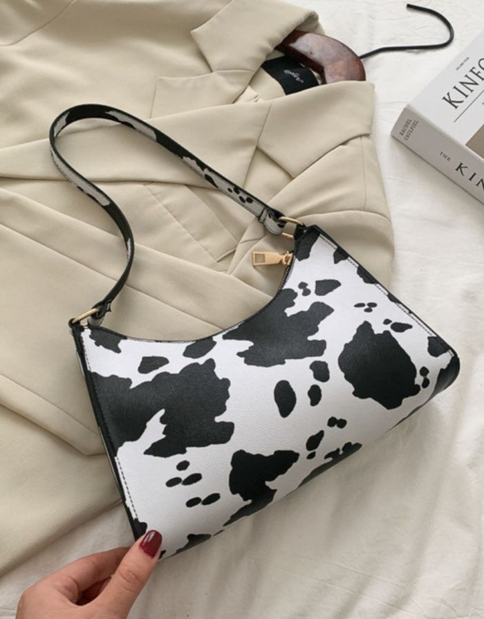 Bolsa Feminina Cow Croco Retro