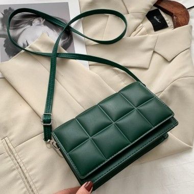 Bolsa Feminina Verde Tiracolo Pequena Barbara Couro