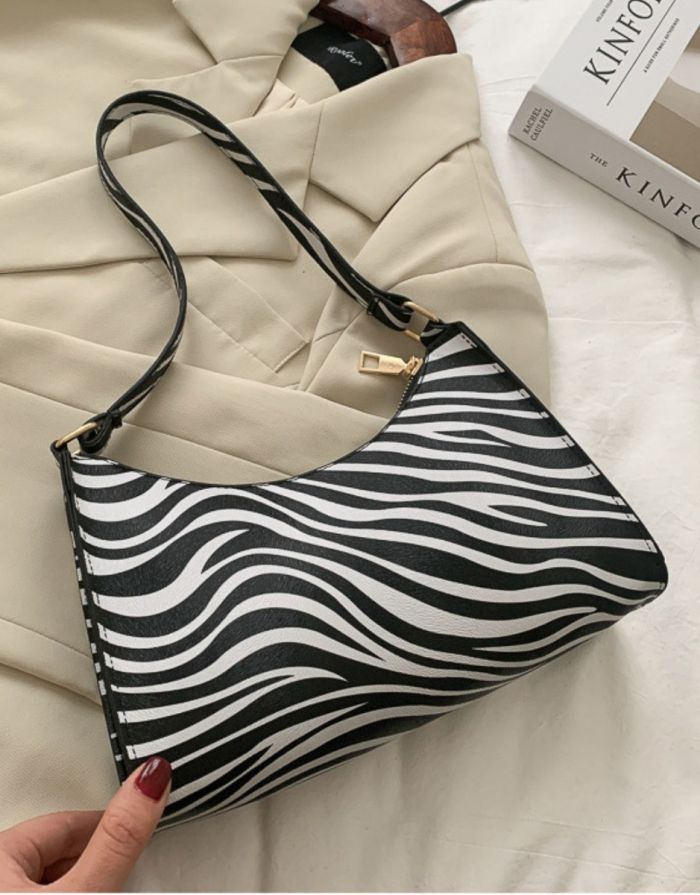 Bolsa Feminina Zebra Croco Retro