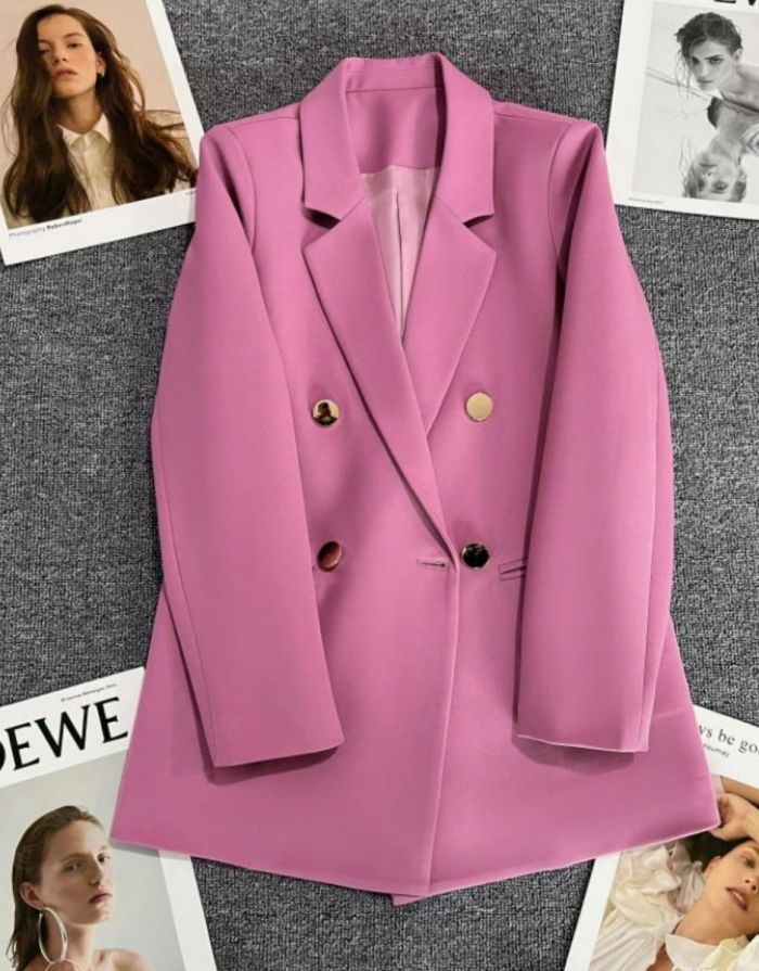 Blazer Pink Feminino Casual Gisa