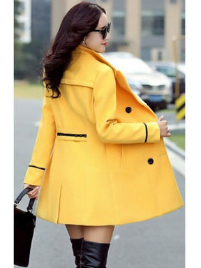 Trench Coat Feminino Amarelo Marjorie