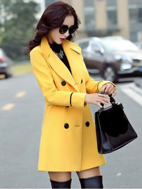 Trench Coat Feminino Amarelo Marjorie