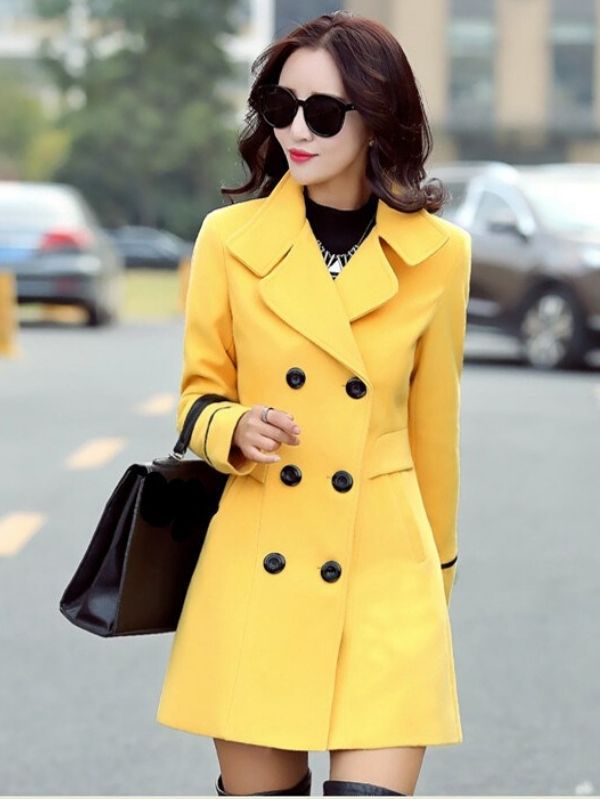 Trench Coat Feminino Amarelo Marjorie