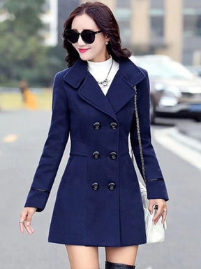 Trench Coat Feminino Azul Marjorie