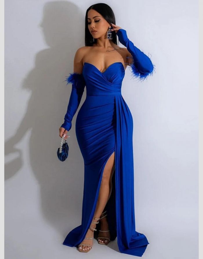 Vestido Azul Longo Isabelle