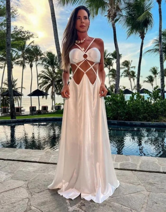 Vestido Branco Longo Zandone