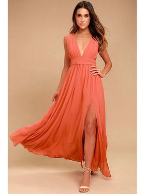 Vestido Longo Laranja Lara