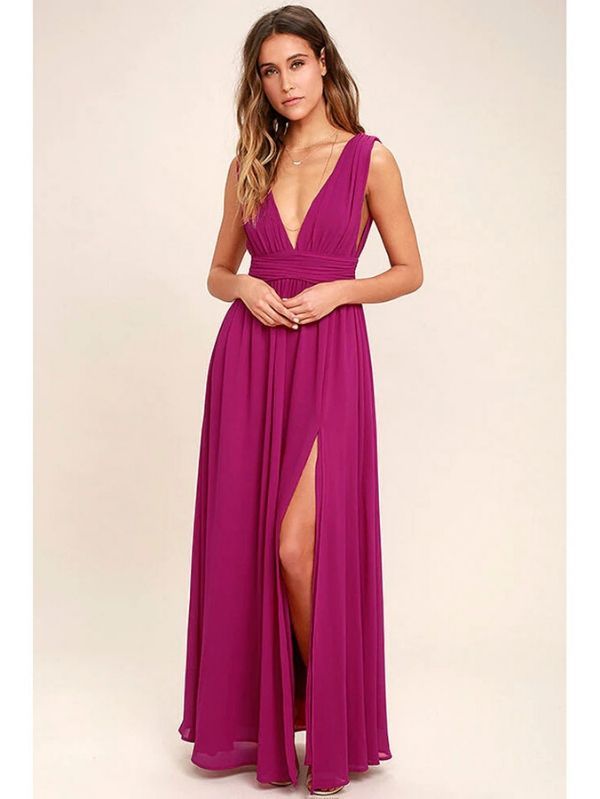 Vestido Longo Roxo Lara