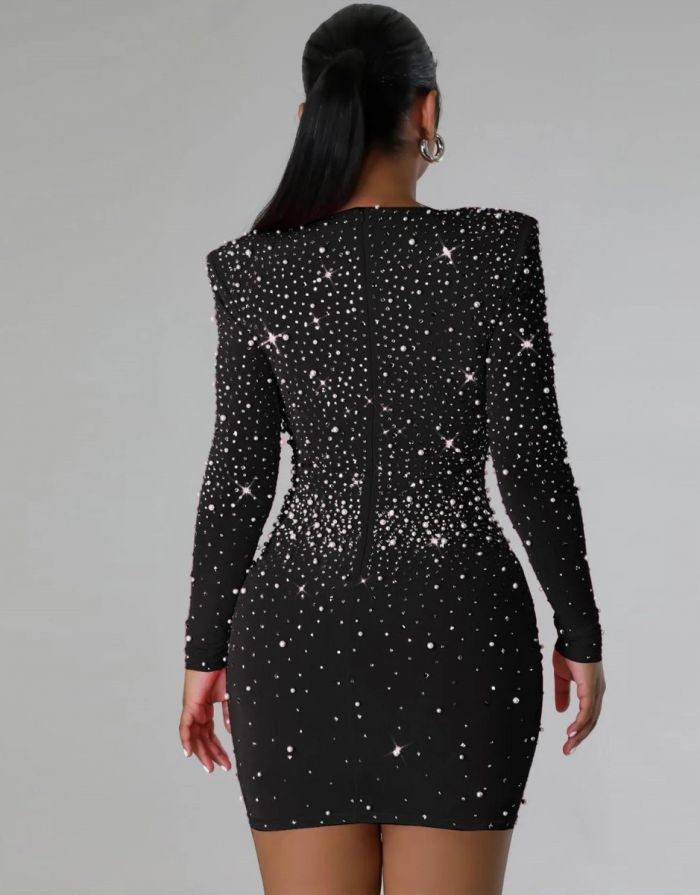 Vestido Preto Strass Ana Sophia